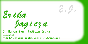 erika jagicza business card